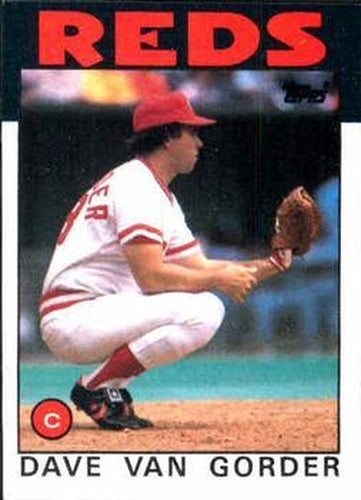 #143 Dave Van Gorder - Cincinnati Reds - 1986 Topps Baseball