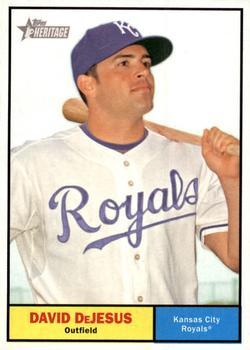 #143 David DeJesus - Kansas City Royals - 2010 Topps Heritage Baseball