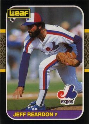 #143 Jeff Reardon - Montreal Expos - 1987 Leaf Baseball