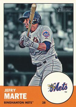#143 Jefry Marte - Binghamton Mets - 2012 Topps Heritage Minor League Baseball