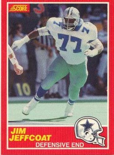 #143 Jim Jeffcoat - Dallas Cowboys - 1989 Score Football