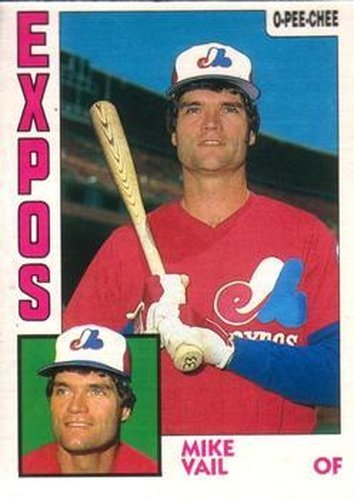 #143 Mike Vail - Montreal Expos - 1984 O-Pee-Chee Baseball