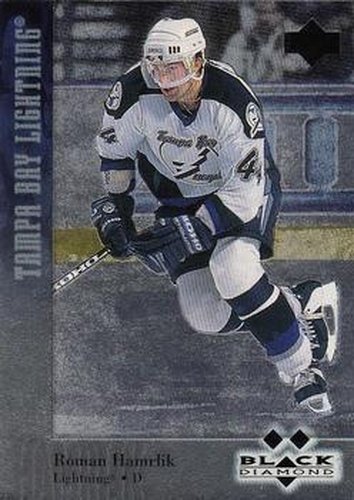 #143 Roman Hamrlik - Tampa Bay Lightning - 1996-97 Upper Deck Black Diamond Hockey