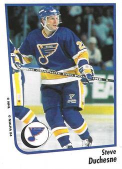 #143 Steve Duchesne - St. Louis Blues - 1994-95 Panini Hockey Stickers