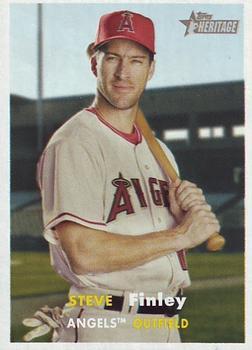 #143 Steve Finley - Los Angeles Angels - 2006 Topps Heritage Baseball