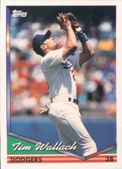 #143 Tim Wallach - Los Angeles Dodgers - 1994 Topps Baseball