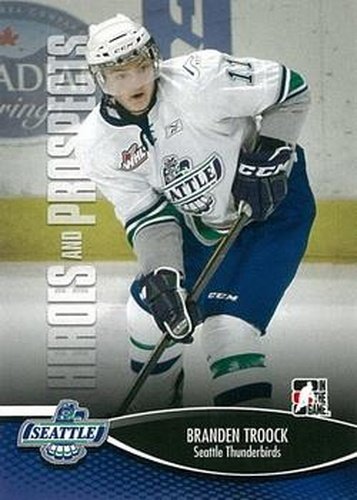 #143 Branden Troock - Seattle Thunderbirds - 2012-13 In The Game Heroes and Prospects Hockey