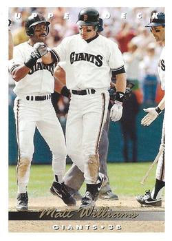 #143 Matt Williams - San Francisco Giants - 1993 Upper Deck Baseball