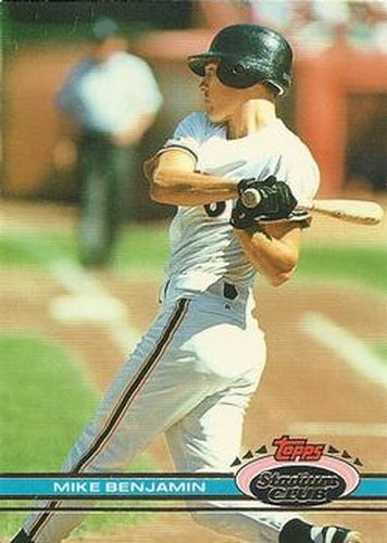 #143 Mike Benjamin - San Francisco Giants - 1991 Stadium Club Baseball