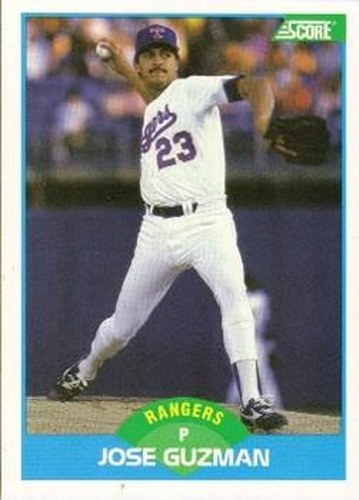 #143 Jose Guzman - Texas Rangers - 1989 Score Baseball