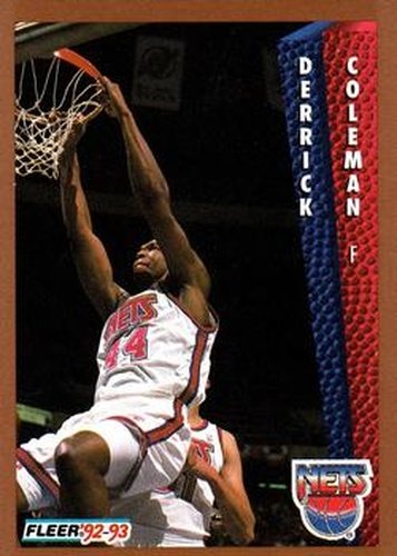 #143 Derrick Coleman - New Jersey Nets - 1992-93 Fleer Basketball