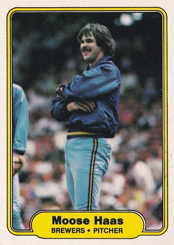 #143 Moose Haas - Milwaukee Brewers - 1982 Fleer Baseball