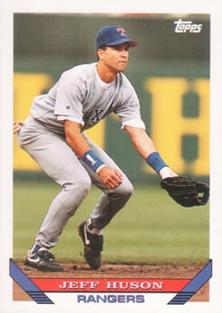 #143 Jeff Huson - Texas Rangers - 1993 Topps Baseball