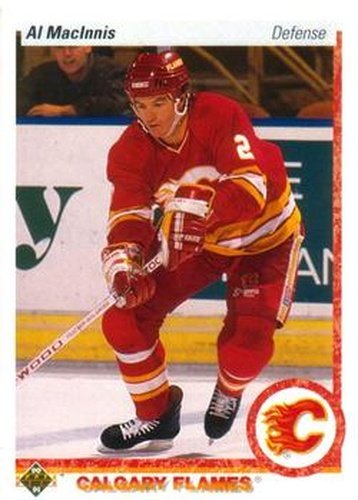 #143 Al MacInnis - Calgary Flames - 1990-91 Upper Deck Hockey
