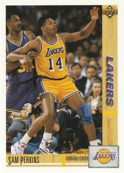 #144 Sam Perkins - Los Angeles Lakers - 1991-92 Upper Deck Basketball