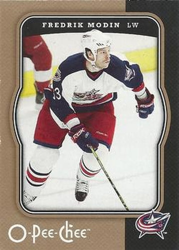 #144 Fredrik Modin - Columbus Blue Jackets - 2007-08 O-Pee-Chee Hockey