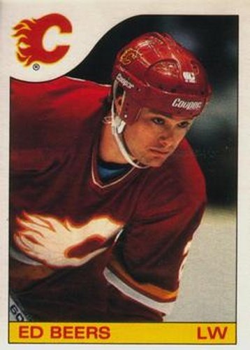 #144 Ed Beers - Calgary Flames - 1985-86 O-Pee-Chee Hockey