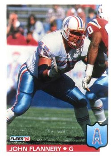 #144 John Flannery - Houston Oilers - 1992 Fleer Football