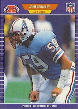 #144 John Grimsley - Houston Oilers - 1989 Pro Set Football