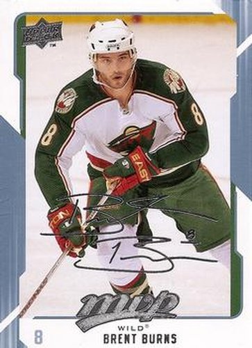 #144 Brent Burns - Minnesota Wild - 2008-09 Upper Deck MVP Hockey