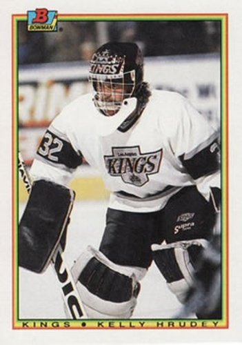 #144 Kelly Hrudey - Los Angeles Kings - 1990-91 Bowman Hockey