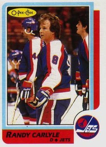 #144 Randy Carlyle - Winnipeg Jets - 1986-87 O-Pee-Chee Hockey