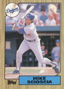 #144 Mike Scioscia - Los Angeles Dodgers - 1987 Topps Baseball