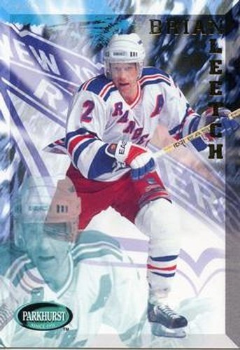 #144 Brian Leetch - New York Rangers - 1995-96 Parkhurst International Hockey