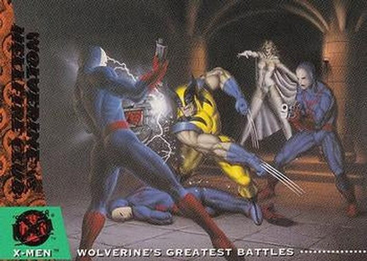 #144 Wolverine vs. Hellfire Club - 1994 Ultra X-Men