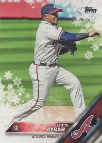 #HMW144 Erick Aybar - Atlanta Braves - 2016 Topps Holiday Baseball