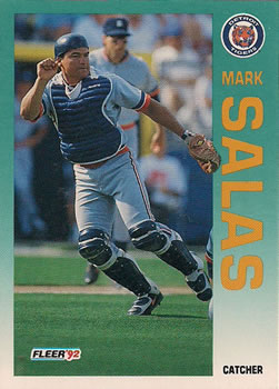 #144 Mark Salas - Detroit Tigers - 1992 Fleer Baseball