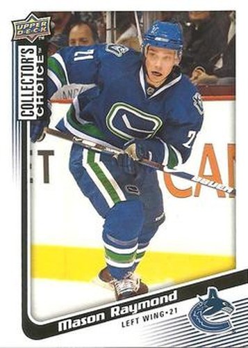 #144 Mason Raymond - Vancouver Canucks - 2009-10 Collector's Choice Hockey
