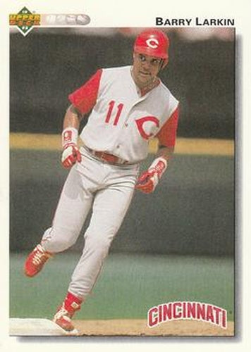 #144 Barry Larkin - Cincinnati Reds - 1992 Upper Deck Baseball