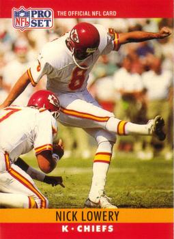 #144 Nick Lowery - Kansas City Chiefs - 1990 Pro Set Football
