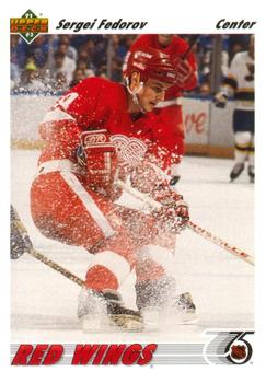 #144 Sergei Fedorov - Detroit Red Wings - 1991-92 Upper Deck Hockey