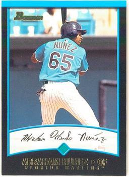 #144 Abraham Nunez - Florida Marlins - 2001 Bowman Baseball