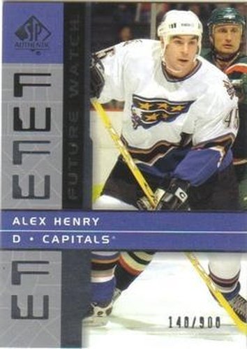 #144 Alex Henry - Washington Capitals - 2002-03 SP Authentic Hockey