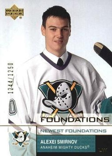 #144 Alexei Smirnov - Anaheim Mighty Ducks - 2002-03 Upper Deck Foundations Hockey