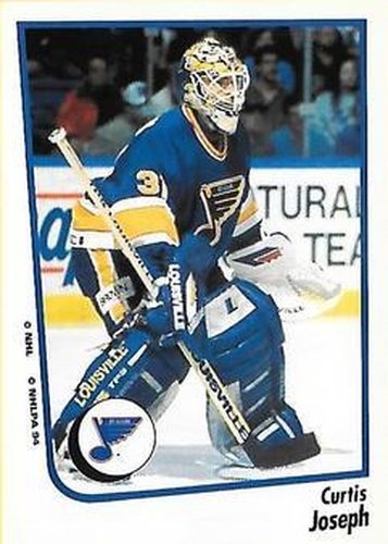 #144 Curtis Joseph - St. Louis Blues - 1994-95 Panini Hockey Stickers