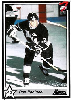 #144 Dan Paolucci - Hull Olympique - 1990-91 7th Inning Sketch QMJHL Hockey