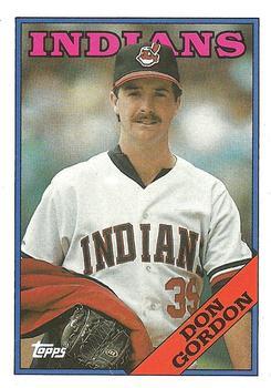#144 Don Gordon - Cleveland Indians - 1988 Topps Baseball