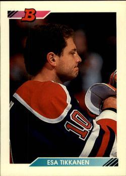 #144 Esa Tikkanen - Edmonton Oilers - 1992-93 Bowman Hockey