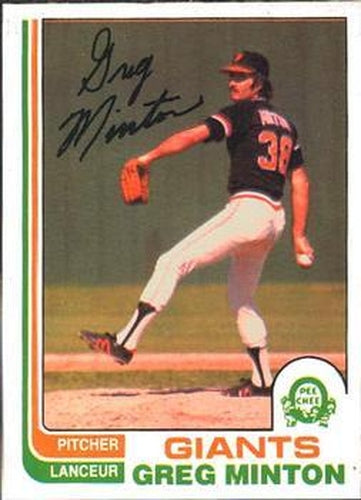 #144 Greg Minton - San Francisco Giants - 1982 O-Pee-Chee Baseball