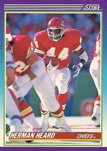 #144 Herman Heard - Kansas City Chiefs - 1990 Score Football