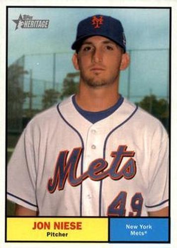 #144 Jon Niese - New York Mets - 2010 Topps Heritage Baseball
