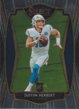 #144 Justin Herbert - Los Angeles Chargers - 2020 Panini Select Football