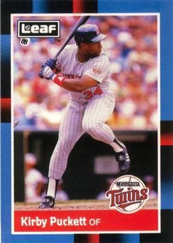 #144 Kirby Puckett - Minnesota Twins - 1988 Leaf Baseball