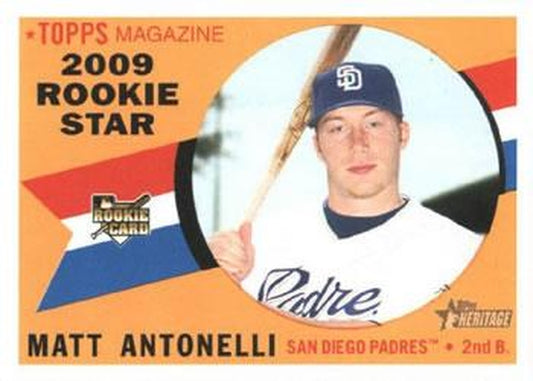 #144 Matt Antonelli - San Diego Padres - 2009 Topps Heritage Baseball