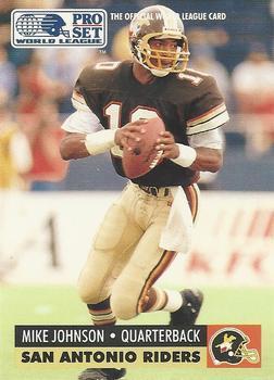 #144 Mike Johnson - San Antonio Riders - 1991 Pro Set WLAF Football