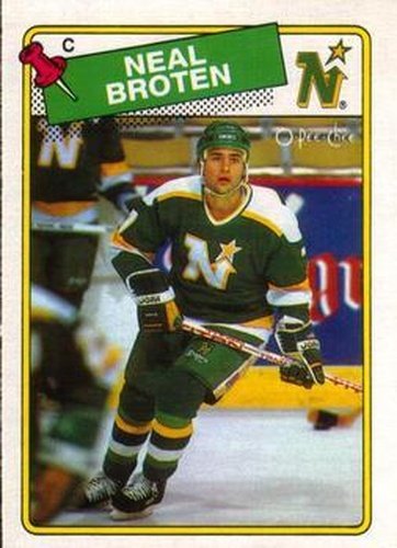 #144 Neal Broten - Minnesota North Stars - 1988-89 O-Pee-Chee Hockey